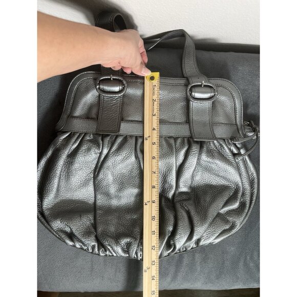 Cole Haan Pewter Leather Satchel Bag-Preowned but Good Condition - Picture 11 of 11